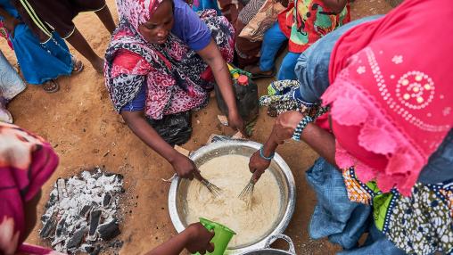 EU humanitarian aid Mauritanian families in the Sahara